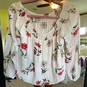 Hollister Floral Off the Shoulder Top